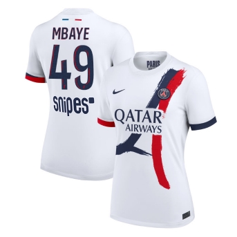 Billige Fotballdrakt Paris Saint-Germain Ibrahim Mbaye #49 Replika Bortedrakt Dame 2025-26 Kortermet